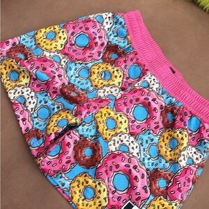 Vibrant Donut Print Kids Shorts